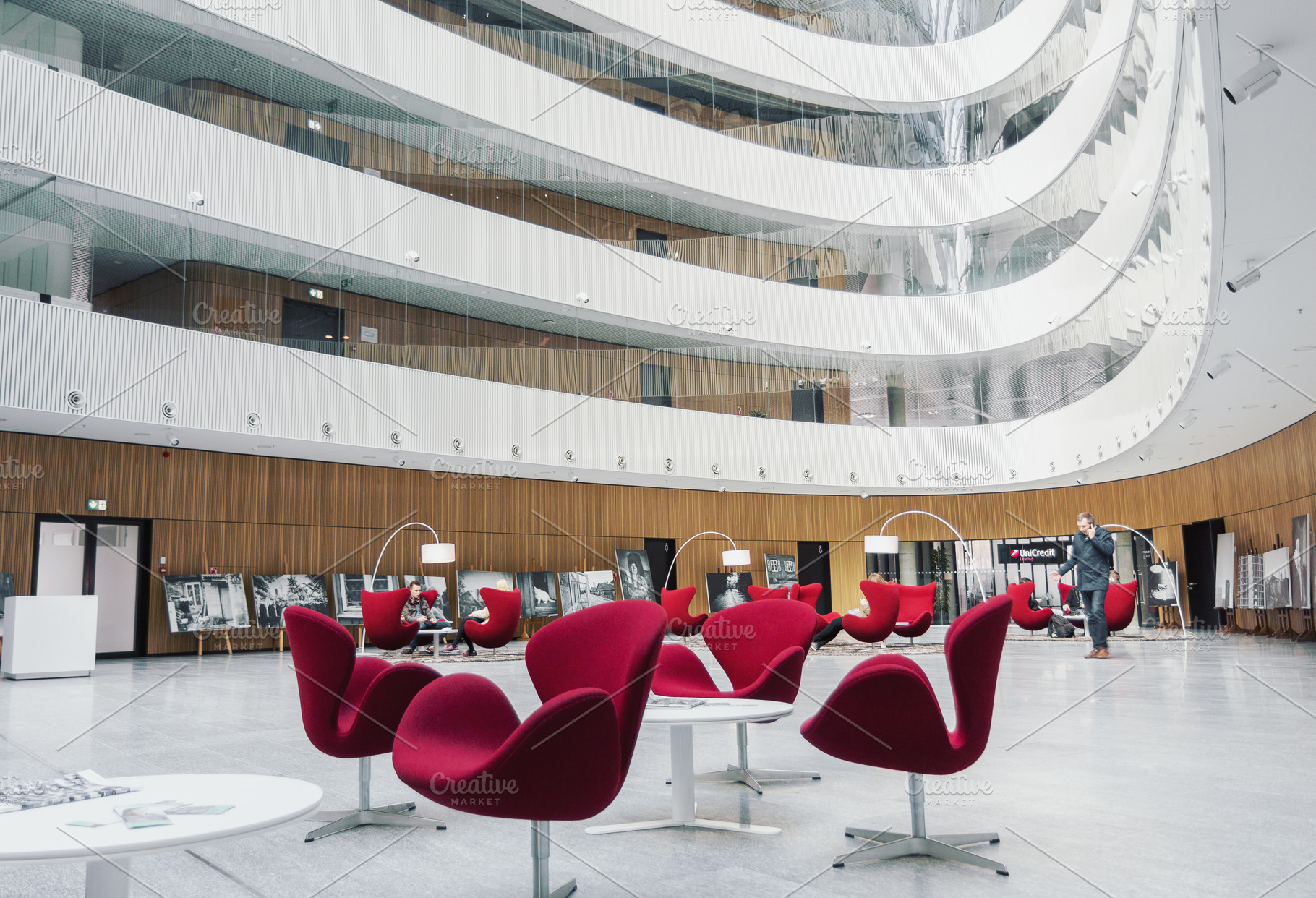 Modern business center waiting hall, an Architecture Photo by BOOCYS