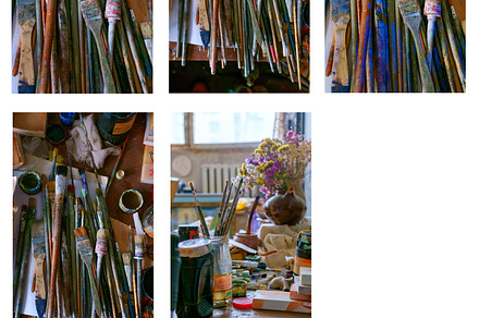 Oil paint brushes