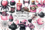 Black Pink Halloween Clipart, an Illustration by Designking (Thumbnail 1 of 4)