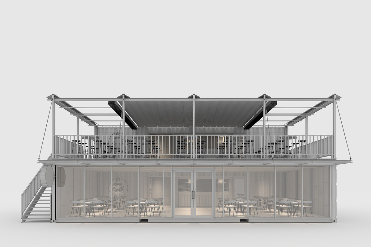 3D Model Container Cafe 15, an Architecture 3D Model by SR 3D Visual (Photo 4 of 21)