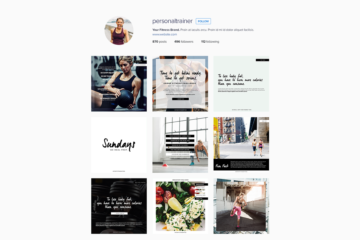 Fitness Modern Social Pack, a Social Media Template by Providence Studio (Photo 4 of 5)
