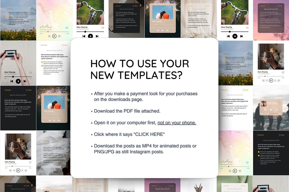 iPhone Notes Spotify Twitter Canva, a Social Media Template by Story Native (Photo 9 of 9)