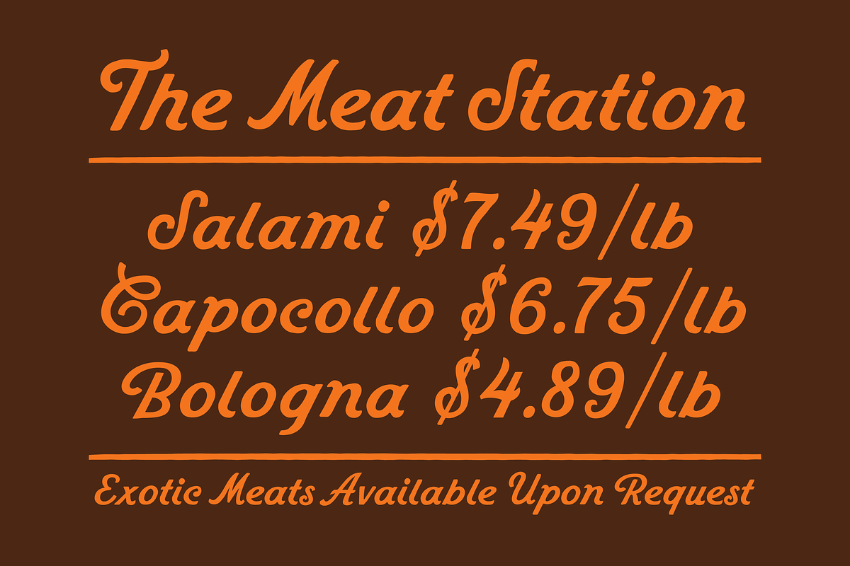 Mencino, a Script Font by SAMPLE (Photo 3 of 6)