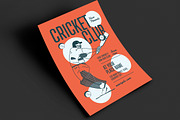 Retro Cricket Ball Club Event Flyer, a Flyer Template by Guuver (Thumbnail 3 of 3)