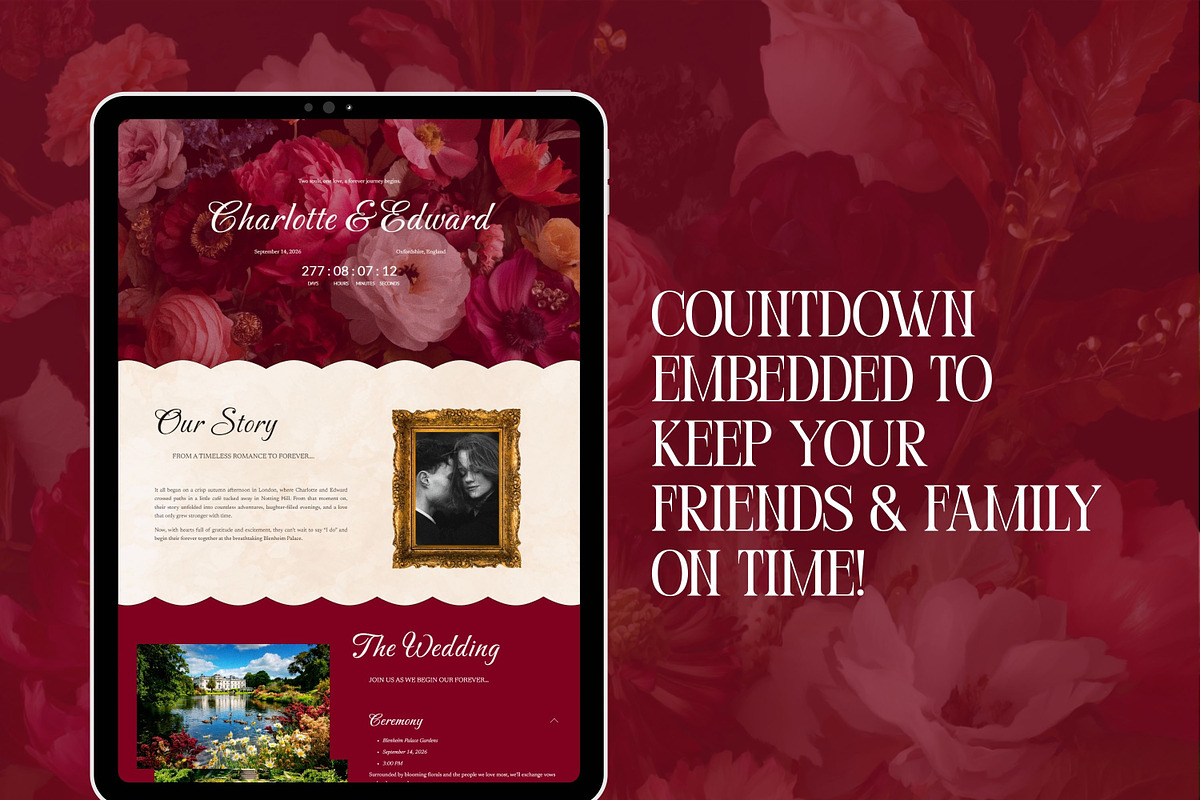 Floral Squarespace Wedding Website, a Squarespace Template by Sofia Designs (Photo 6 of 6)