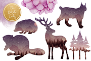 Forest Nighttime Clipart Set, an Illustration by The Dutch Lady Designs (Thumbnail 6 of 6)