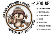 Cute Cartoon-Christmas Clipart Png, an Illustration by Craft Nest (Thumbnail 2 of 11)