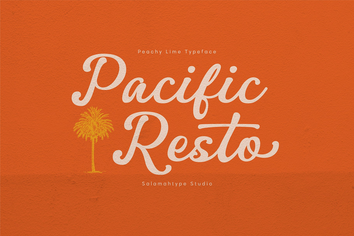 Peachy Lime – Retro Script Font, a Script Font by Salamahtype (Photo 2 of 8)