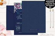 Mint and Navy Bridal Shower Invite, an Invitation Template by Blush Roses Print (Thumbnail 2 of 2)