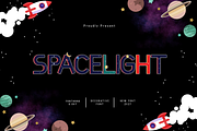 Spacelight - Unique Decorative Font, a Sans Serif Font by overlaytemplates (Thumbnail 1 of 5)