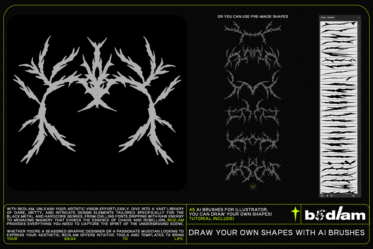 Bedlam - Vector Shapes, Brushes, PNG, a Graphic by saintricchi (Photo 5 of 8)