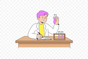 Laboratory Science Experiment, a Person Illustration by Partikusi Design (Thumbnail 3 of 3)