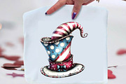 4th of July Top Hat Clipart Bundle., an Illustration by SVGArt (Thumbnail 9 of 9)