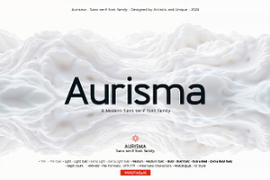 Aurisma - Sans serif font family