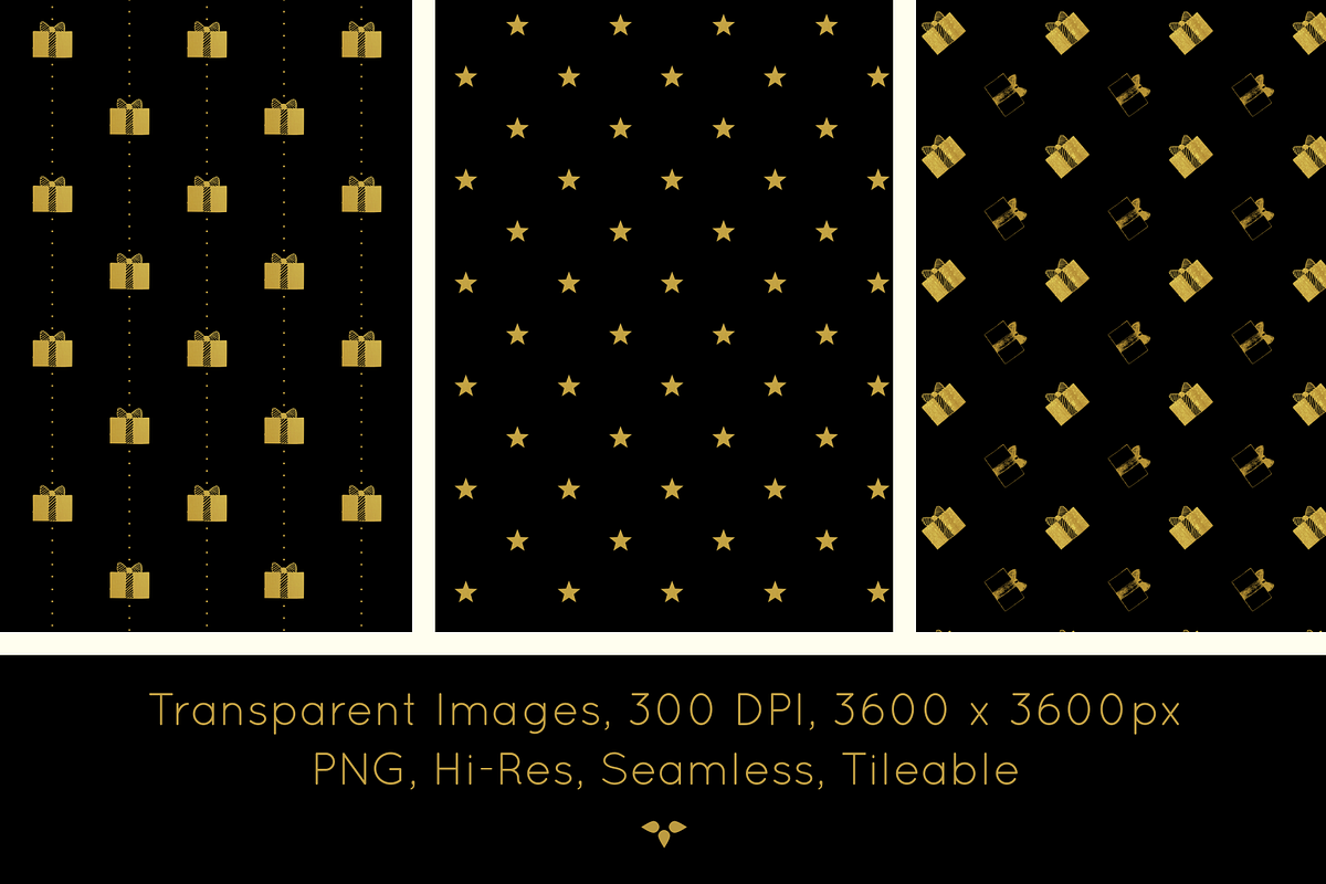 Festive Gold Patterns, a Pattern Graphic by HMJS Designs (Photo 7 of 7)