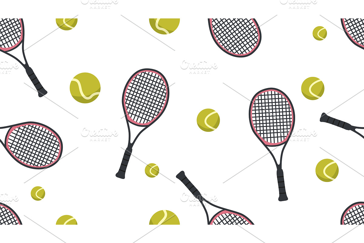 Tennis rackets and balls are, an Object Illustration by Woters little shop