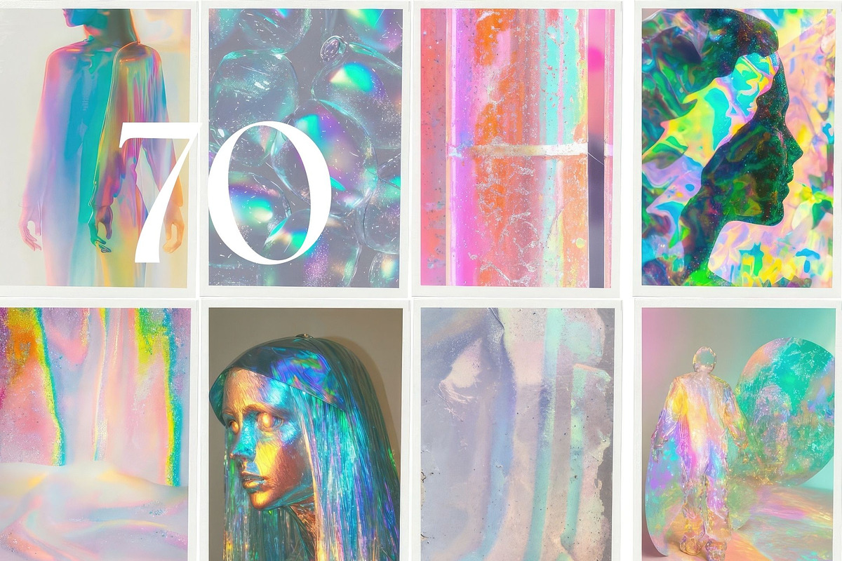 NEUROGLOW – Holographic & Emotional, a Background Graphic by Natali Batu (Photo 6 of 12)