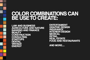 100 LOGO COLOR COMBINATIONS BONUS