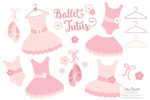 Soft Pink Ballet Tutus Clipart, an Illustration by Amanda Ilkov