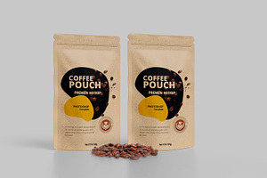 Craft Coffee Pouch Mockup