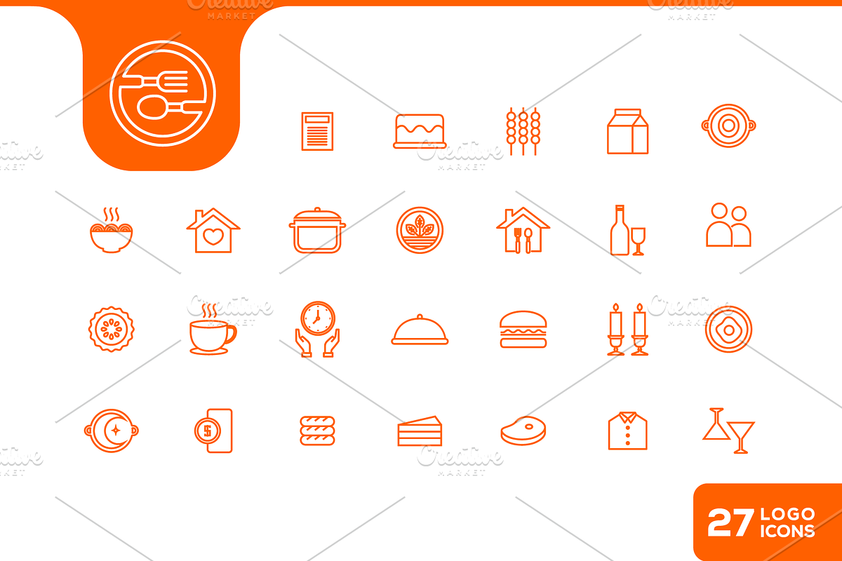 Minimalist Food and Drink Icon, an Outline Icon by devastd