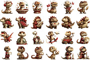 Astronaut Dinosaur Clipart PNG, an Illustration by Sublimation Artist (Thumbnail 2 of 6)