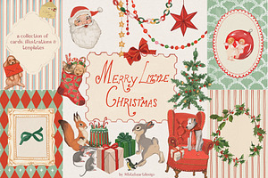 Vintage Christmas Illustrations, a Decorative Illustration by whiteheartdesign