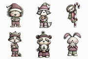 Quirky Christmas Animal Clipart Bund, an Illustration by Libby Wishes (Thumbnail 7 of 7)