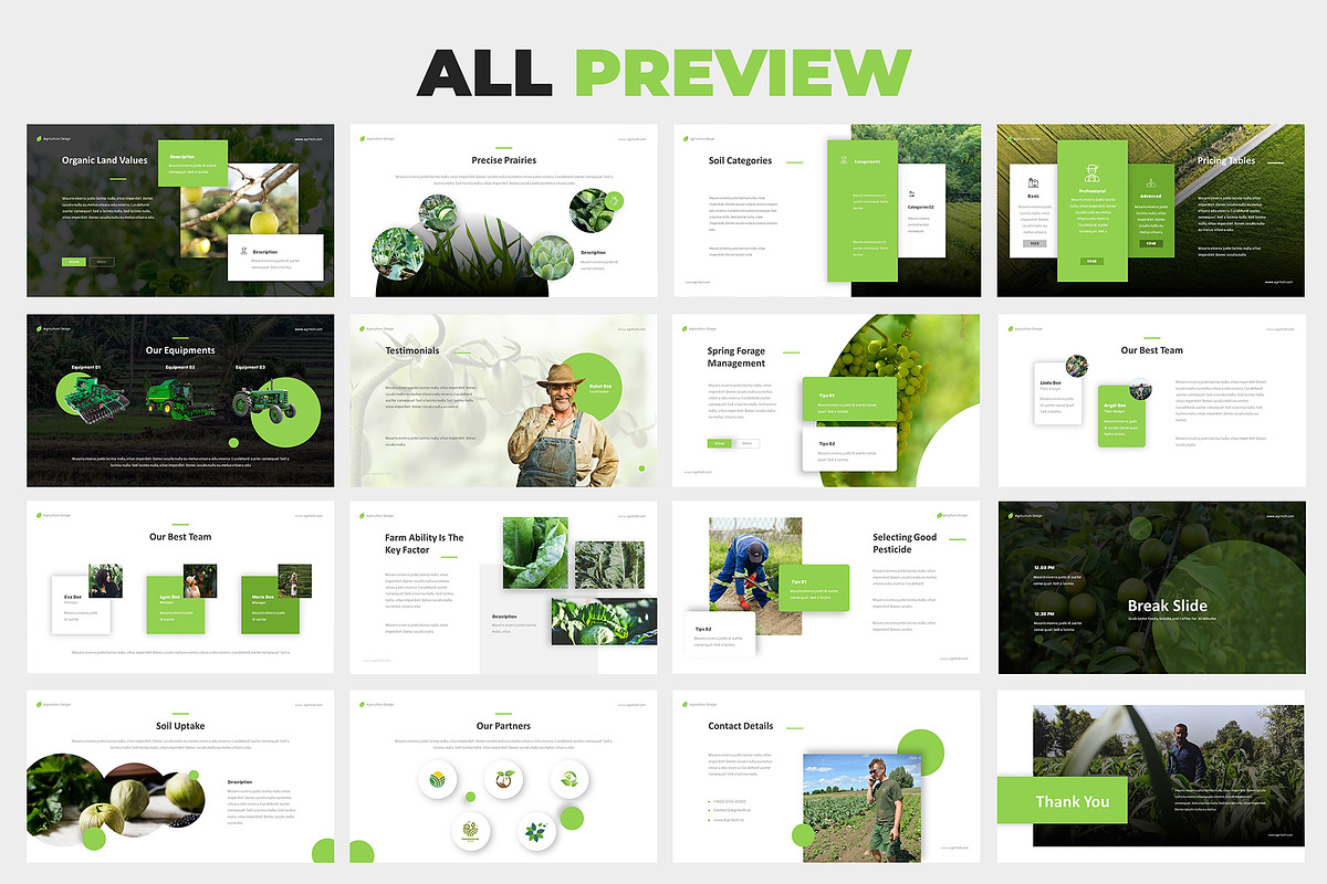 Agritech - Agriculture Powerpoint, a Presentation Template by Giant Design
