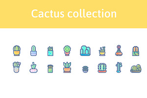 16 cactus icons 