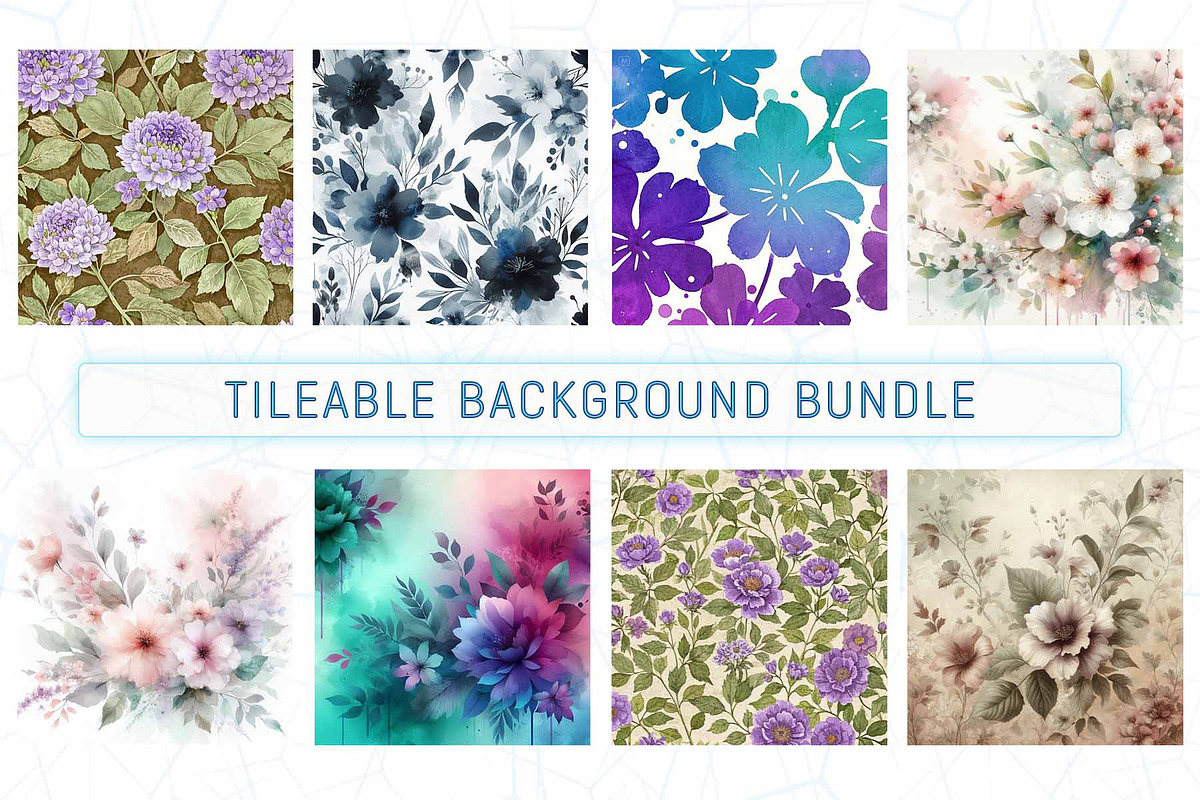 20 Groovy Floral Background Bundle, an Illustration by Sofia's Fashion (Photo 2 of 2)