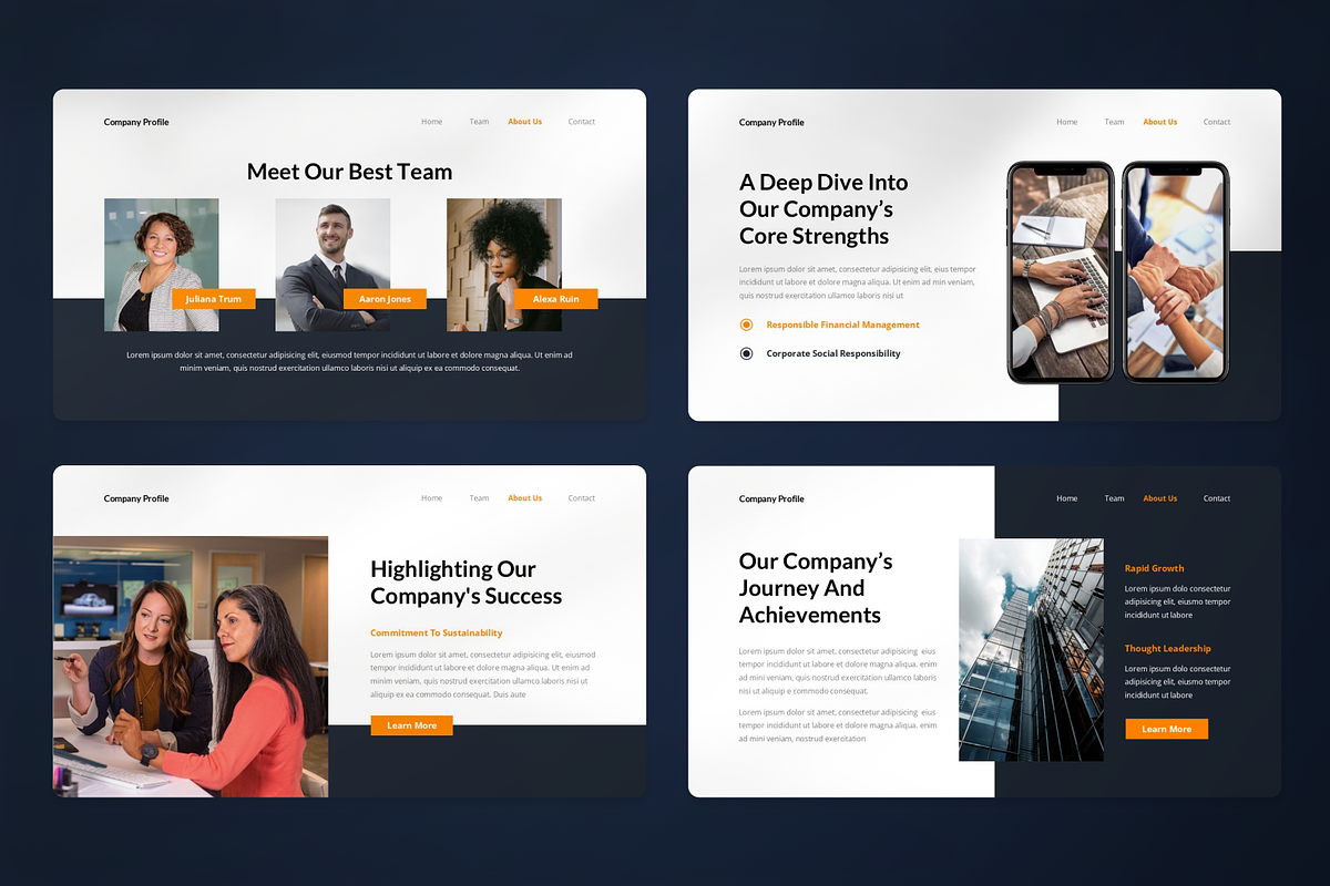 Company Profile Powerpoint, a Presentation Template by SquidPixey (Photo 3 of 7)