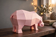 Hippo sculpture - 3d papercraft, a Card Template by PAPER amaze (Thumbnail 4 of 5)