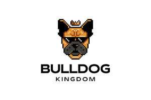 Pixel Bulldog Logo, a Branding & Logo Template by Buqancreative
