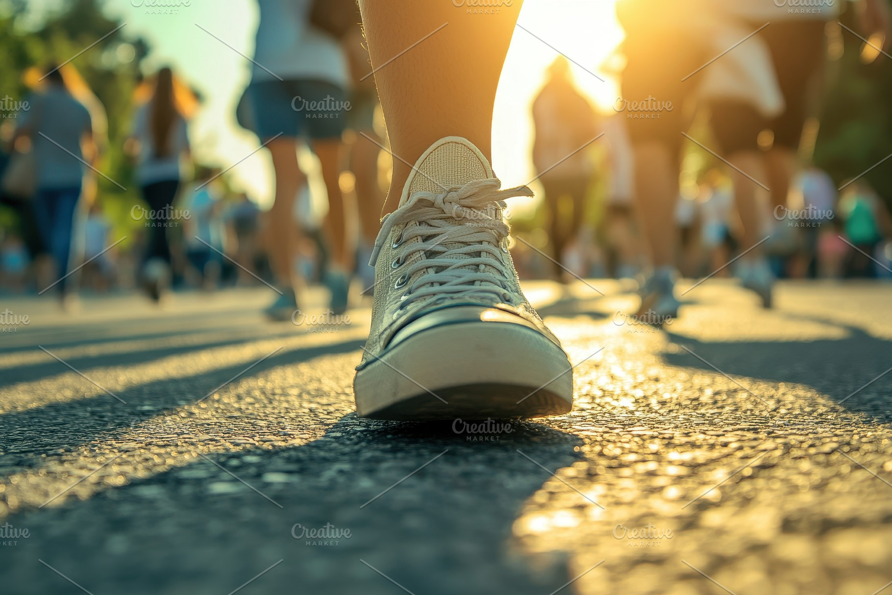 Closeup view of shoes on street, a Photo by Pavel_design