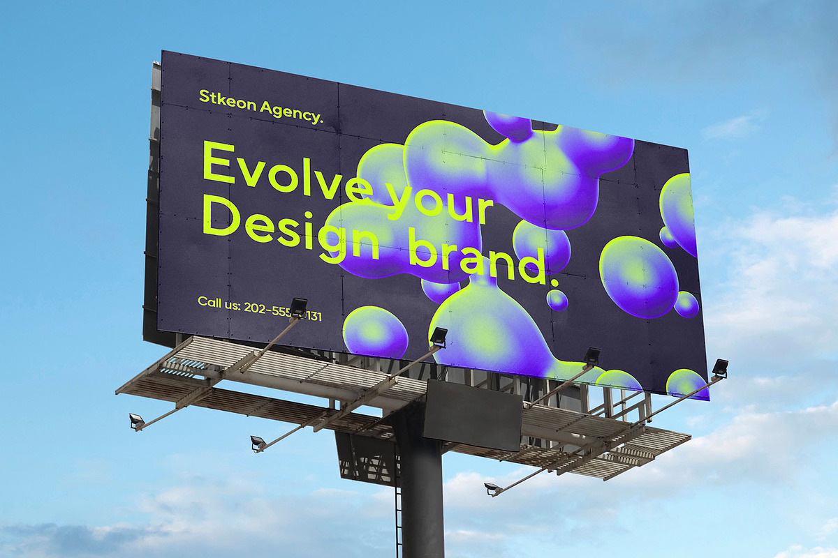 Billboard Poster Street Mockup, an Advertising Mockup by Asylab (Photo 3 of 5)