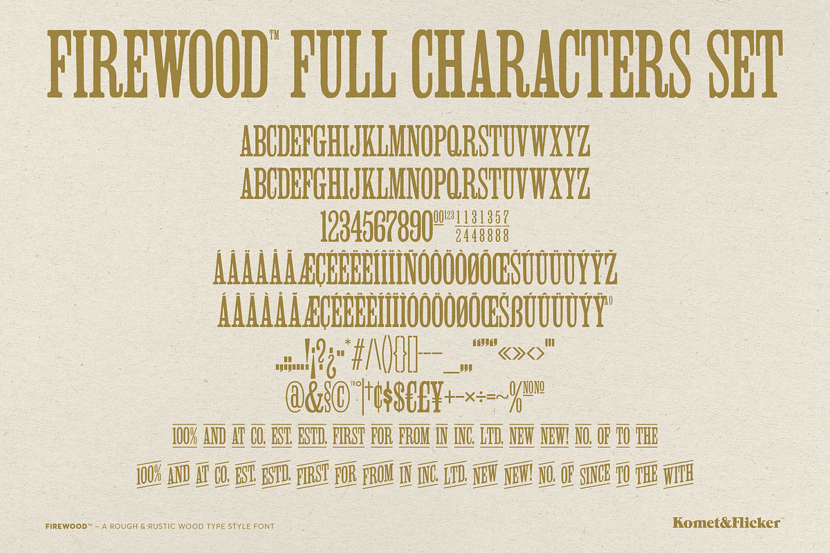 FIREWOOD - A Wood Type Style Font, a Serif Font by Komet & Flicker (Photo 14 of 14)