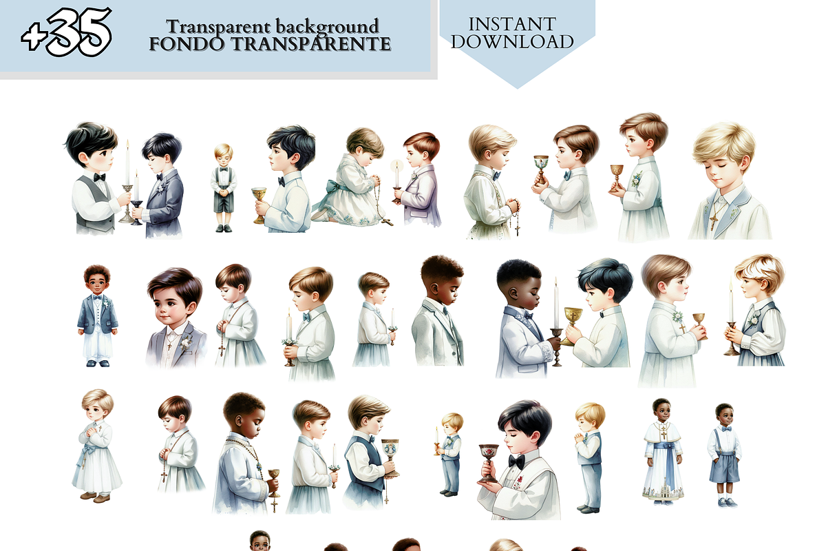 First Communion, Christian Clipart, a Person Illustration by VM PARTYS  BY TAIRUMA (Photo 8 of 10)