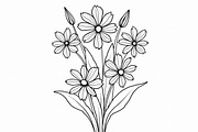 Flower Outline Art Printable Pack, an Illustration by BIPLOB EXPERT (Thumbnail 9 of 9)
