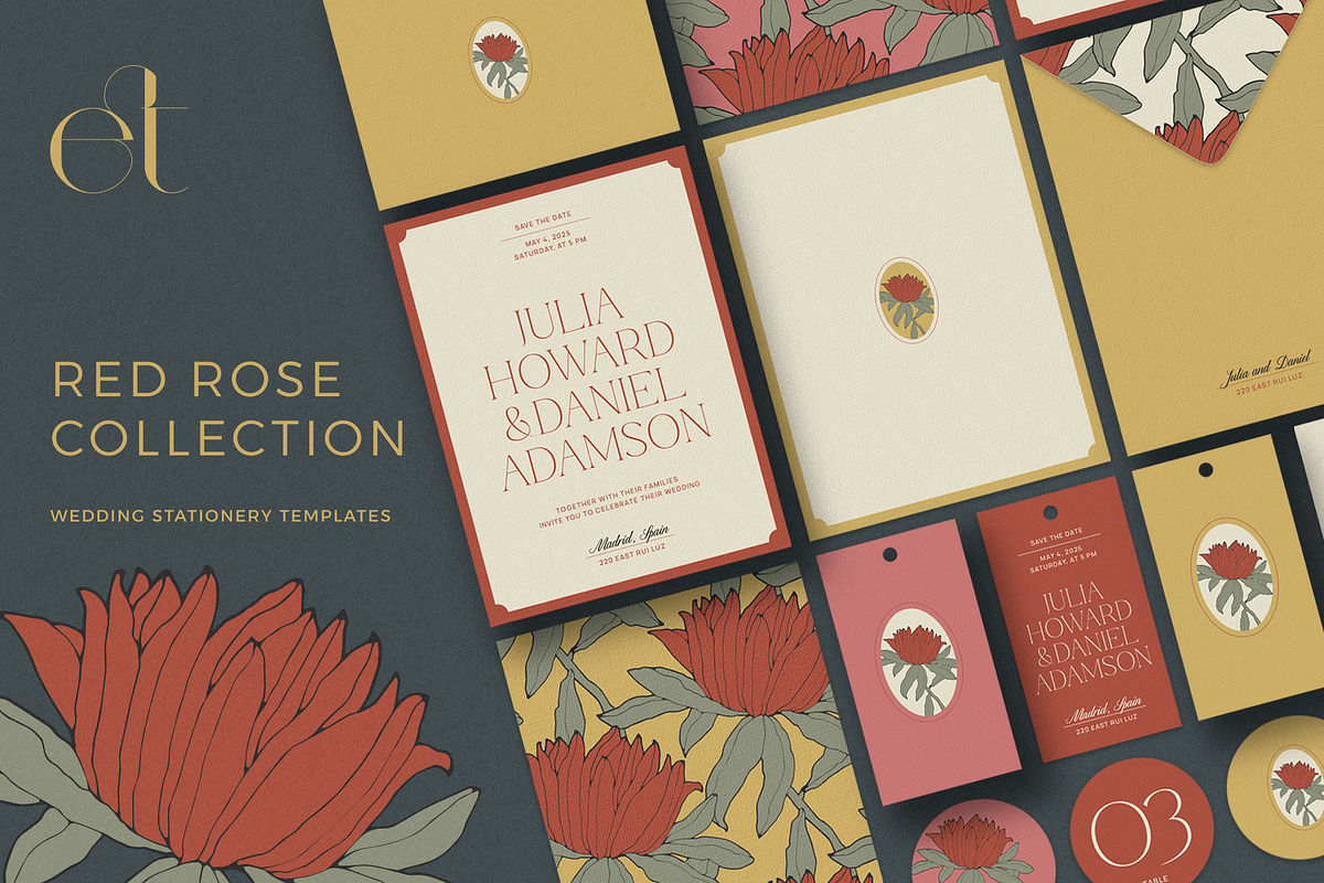 Red Rose | Wedding Stationery, an Invitation Template by Evgeniya Goktas (Photo 8 of 8)