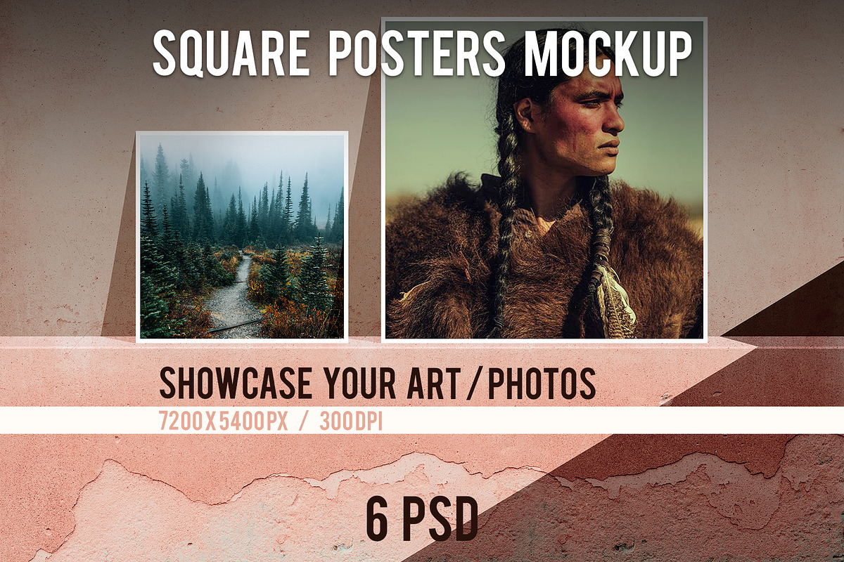 Square Posters Mockup, a Print Template by Epic By Design (Photo 1 of 6)
