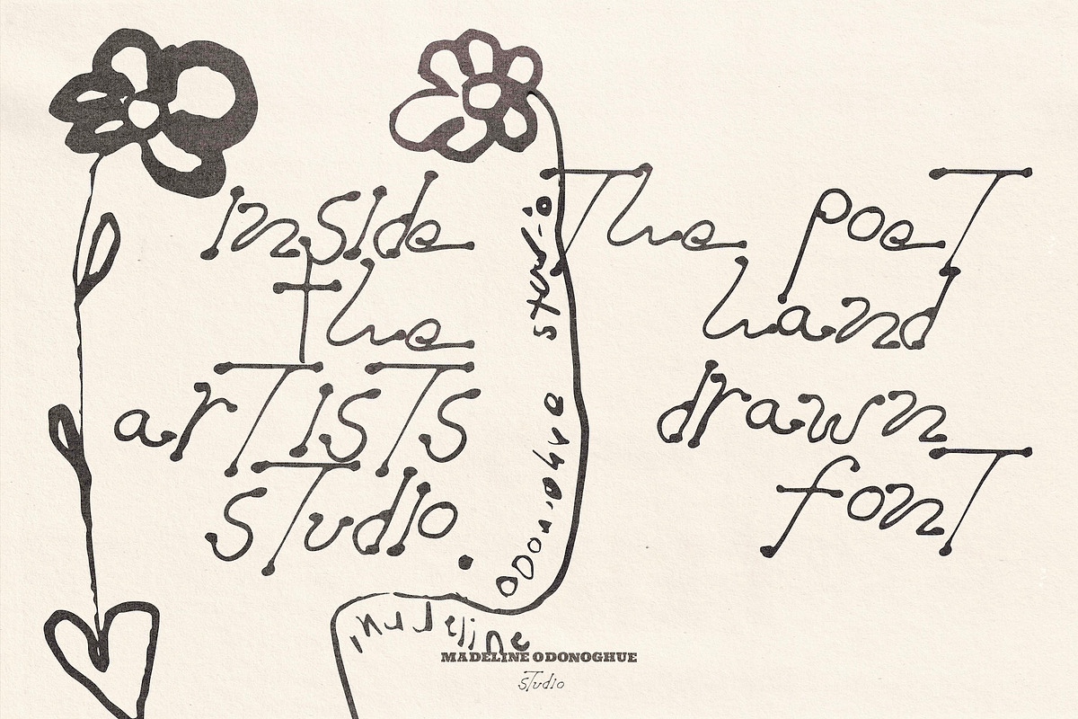 The Poet — Artistic Handwriting Font, a Handwritten Font by Madeline ODonoghue Design (Photo 3 of 12)