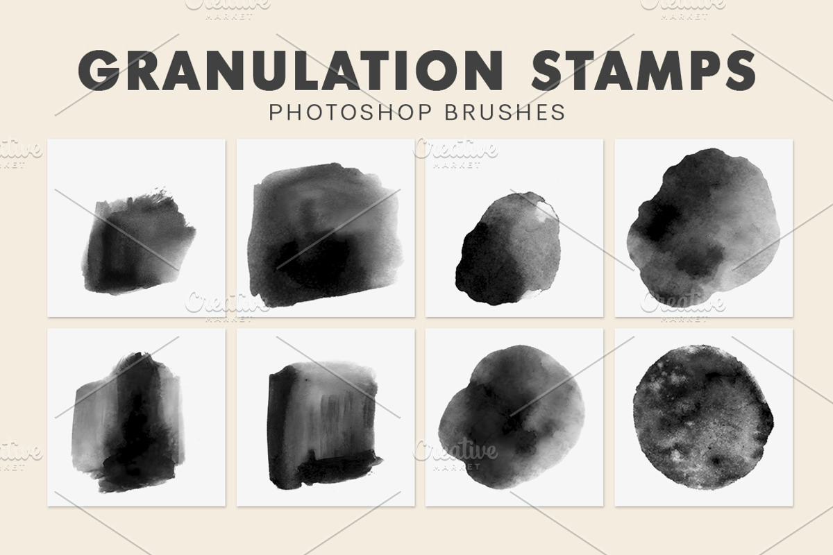 Granulation Stamps Photoshop Brushes, a Brush Add-On by AB-TheDesigner (Photo 2 of 4)