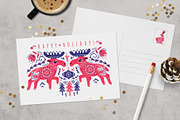 Scandinavian Christmas set, vector, an Animal Illustration by harmonia_green_art (Thumbnail 10 of 13)