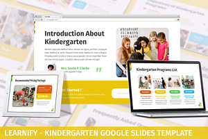 Learnify Kindergarten Google Slides, a Presentation Template by SlideFactory
