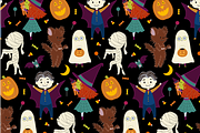 Trick or Treat Seamless Pattern, a Pattern Graphic by Painted Puffin Creative (Thumbnail 3 of 3)