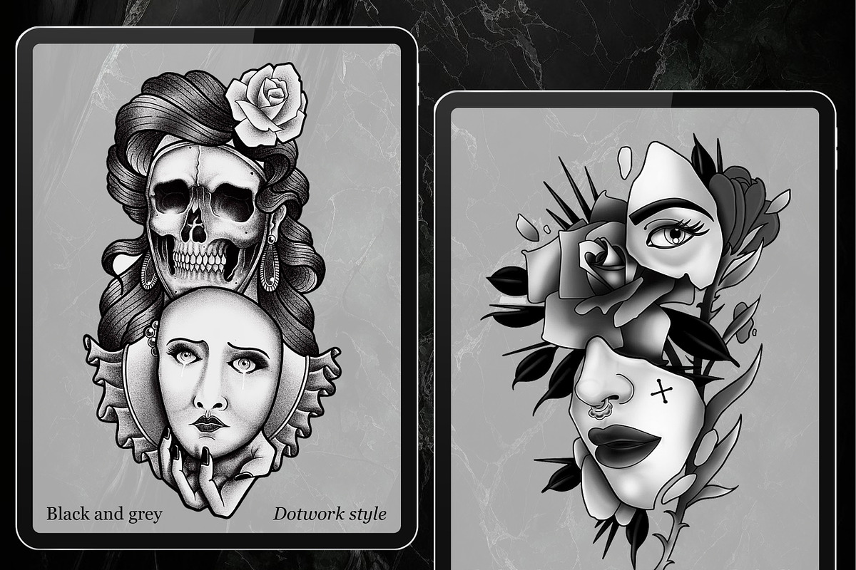 Procreate Tattoo Flash Bundle, a Brush Add-On by ProcreateInk (Photo 4 of 7)