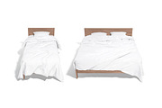 White Wooden Bed Set 3D Model, an Object 3D Model by rebrandy (Thumbnail 4 of 10)
