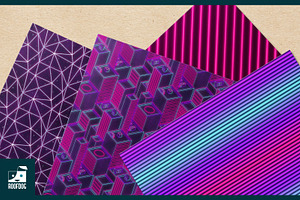 Eighties Pink Neon Digital Paper