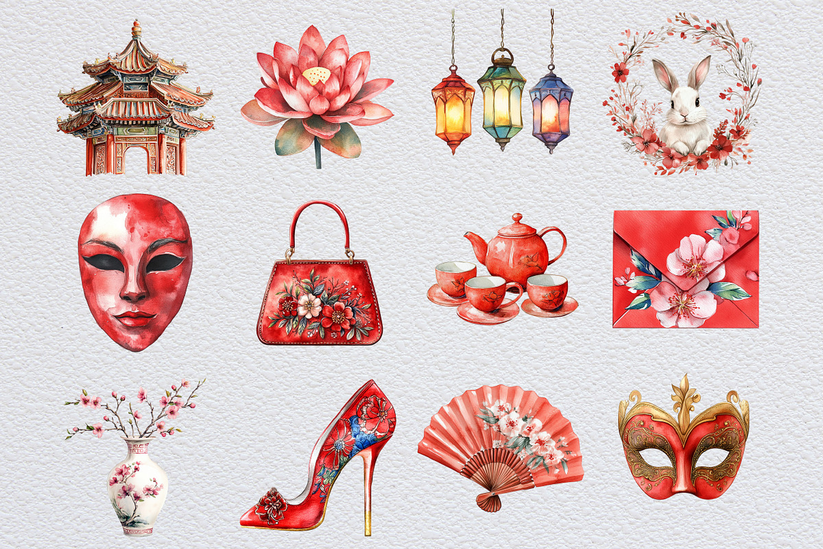 Chinese New Year Clipart, an Illustration by Design Market (Photo 3 of 3)